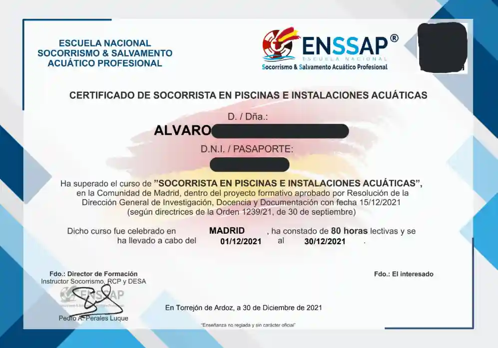 Diploma: Socorrista